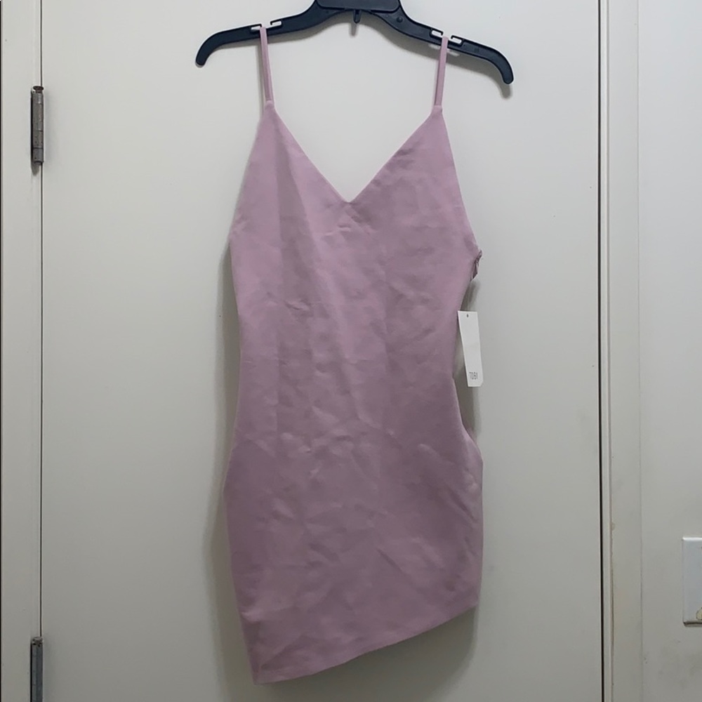 NWT Tobi V-Neck Bodycon Dress Asymmetrical Hem